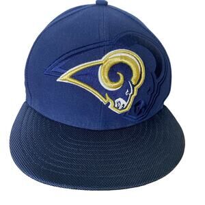 LA Rams New Era Football Hat 2016 NFL Sideline Official 59FIFTY Navy Sz 7 5/8